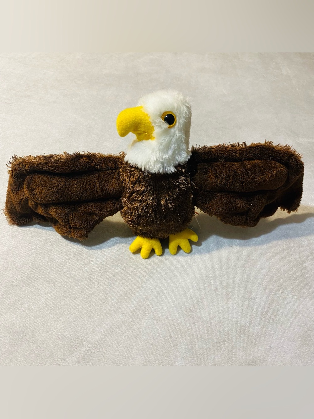Wild Republic Huggers Bald Eagle Plush Toy Slap Bracelet Stuffed Animal Kids Toy